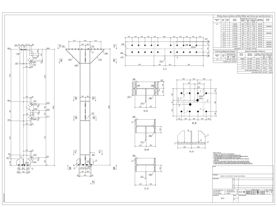 Assembly drawing: K12